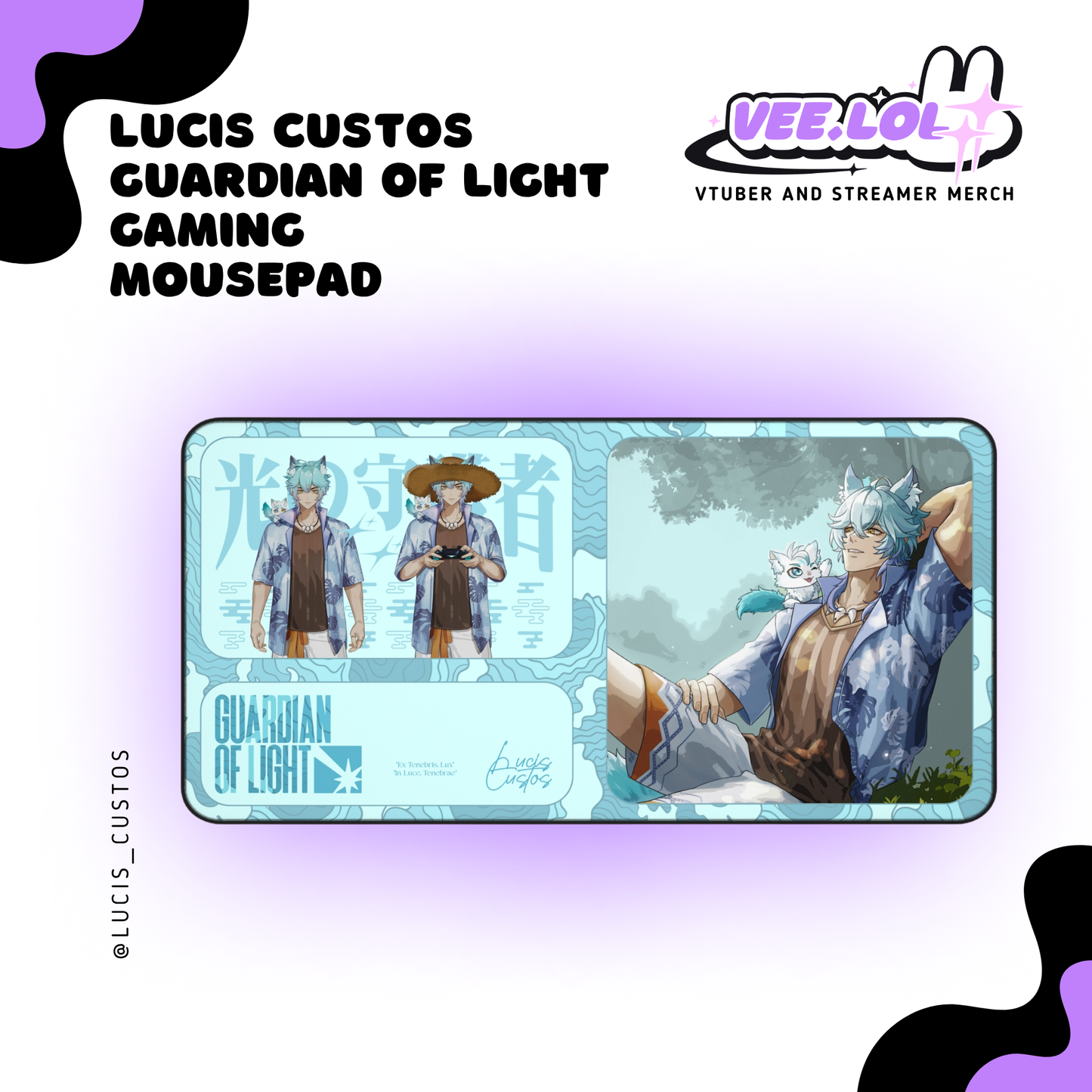Lucis Custos Guardian Of Light Gaming Mousepad