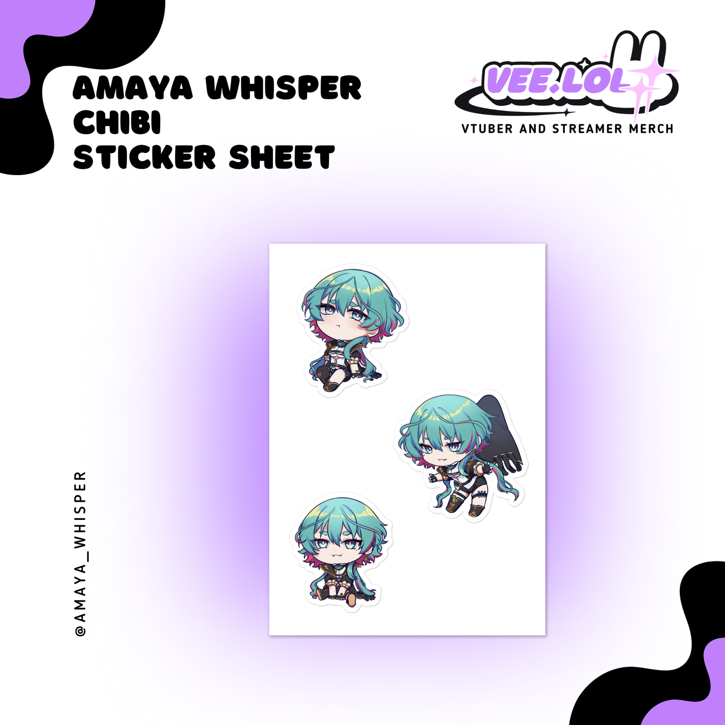 Amaya Whisper Chibi Sticker Sheet