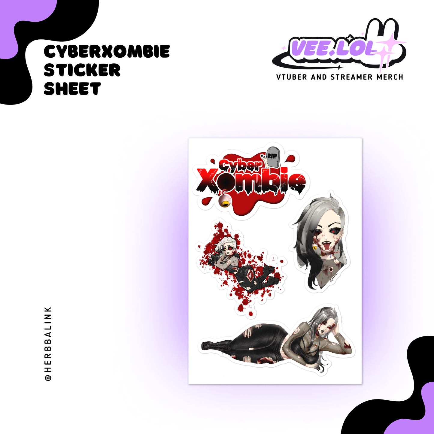 CyberXombie Sticker Sheet