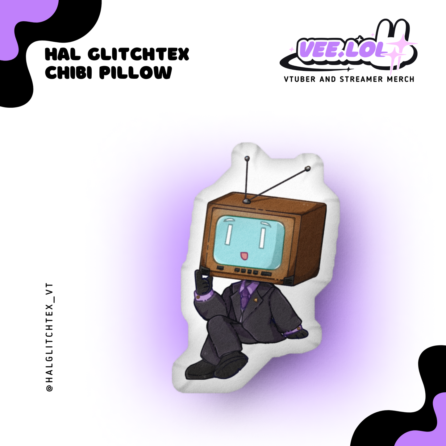 Hal Glitchtex Pillow