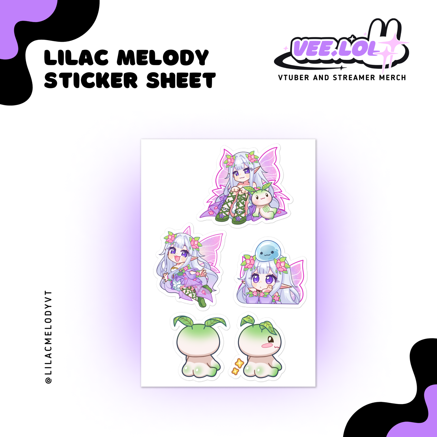 Lilac Melody Sticker Sheet