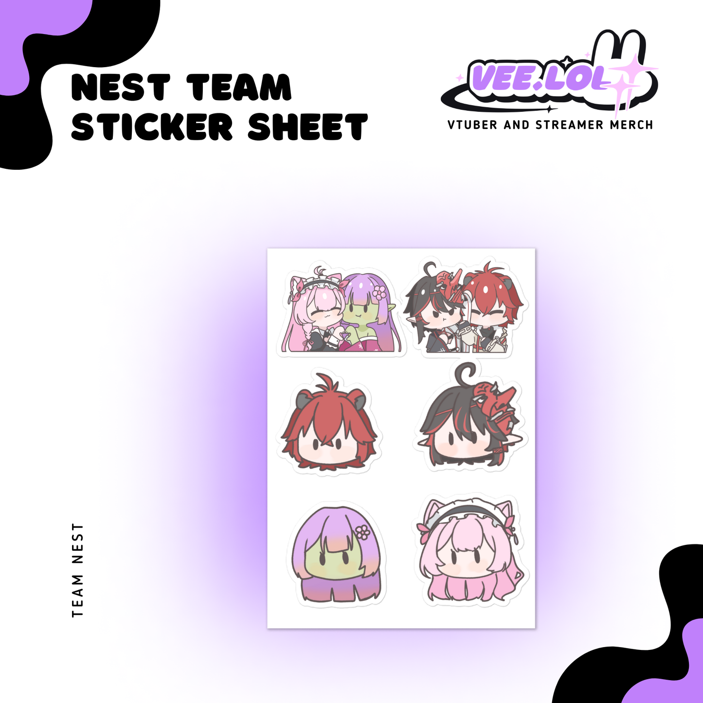 Nest Team Sticker Sheet