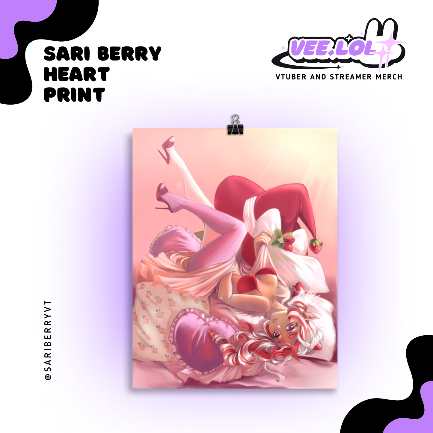 Sari Berry Heart Print