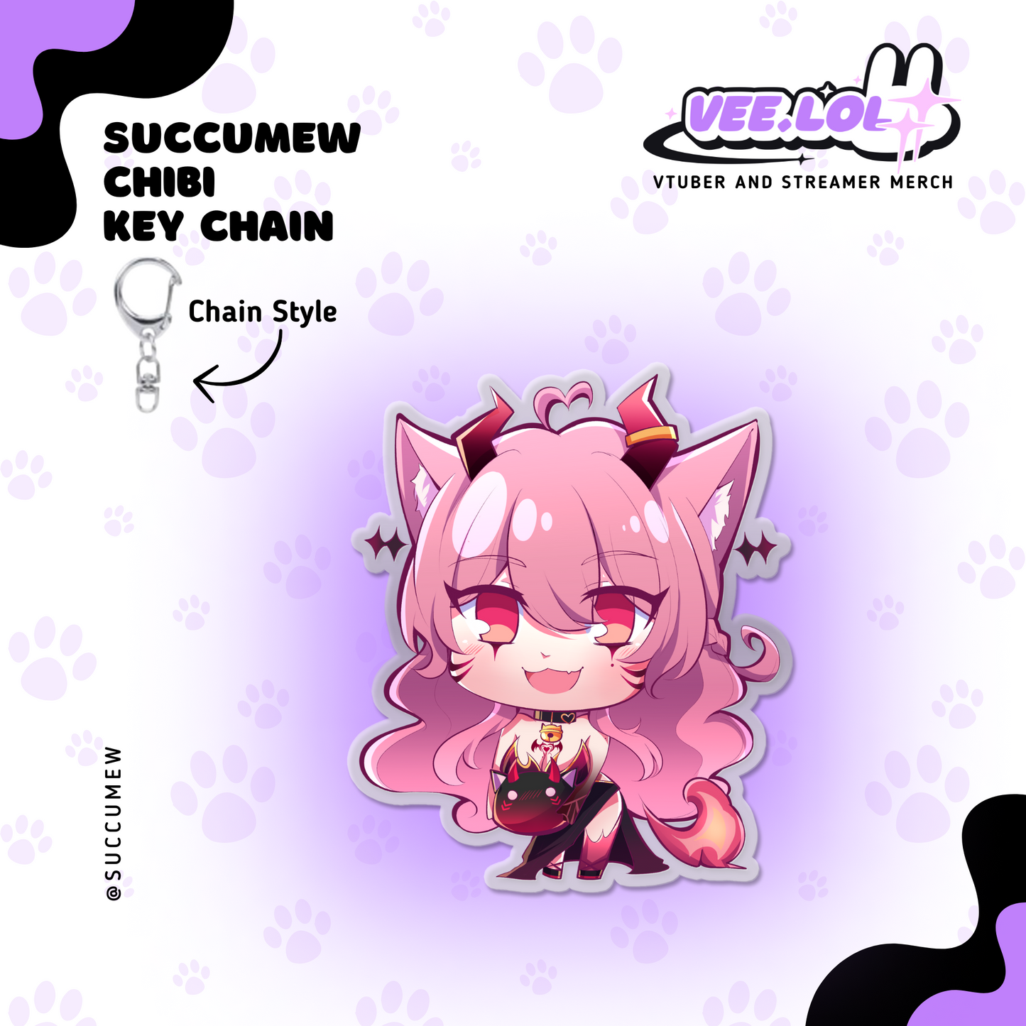 Succumew Chibi Keychain