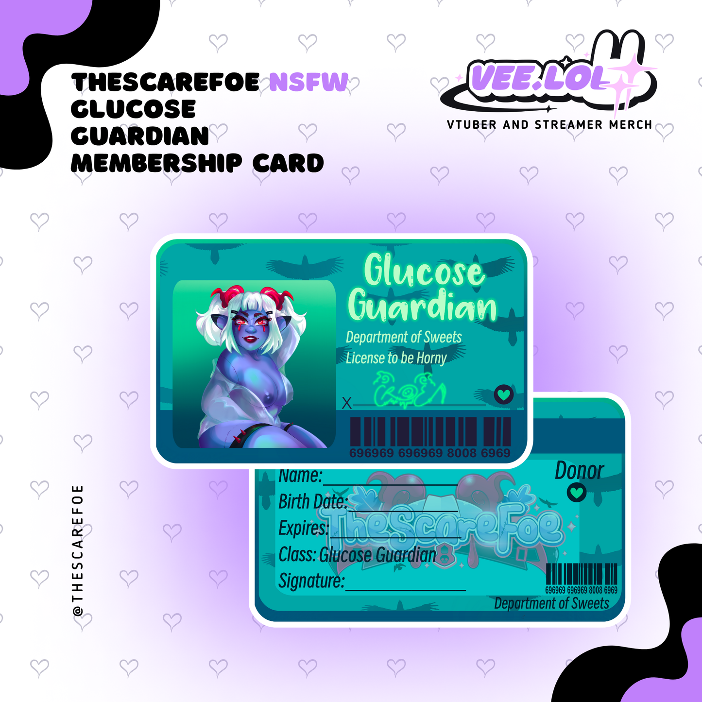 TheScareFoe NSFW Glucose Guardian Membership Card