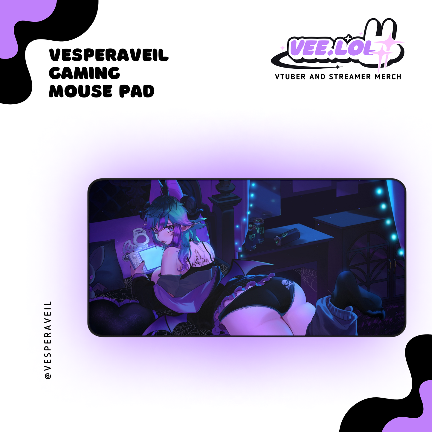 VesperaVeil Gaming Mouse Pad