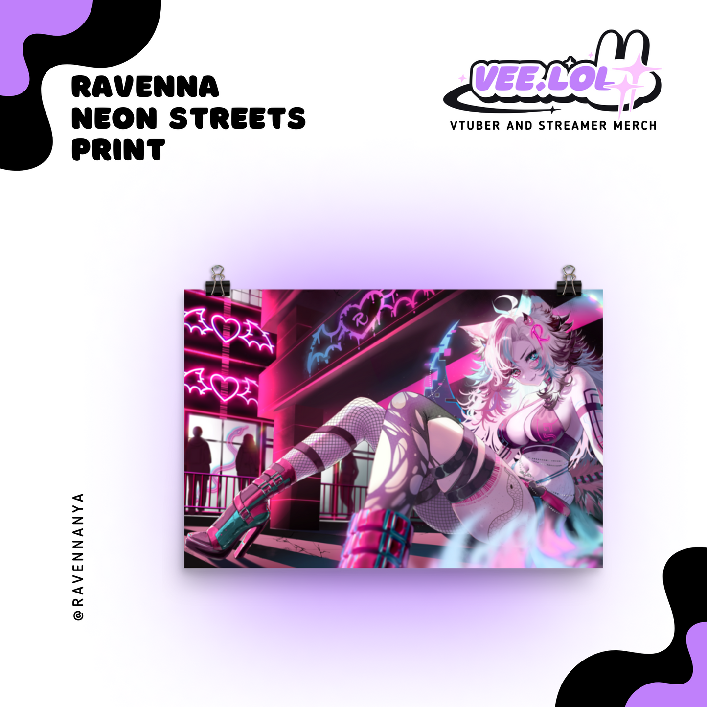 Ravenna Neon Streets Print