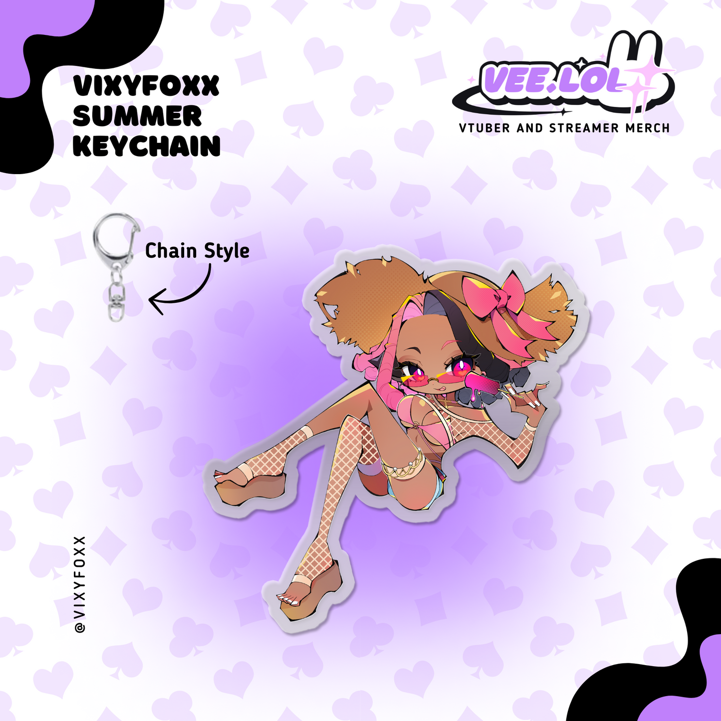VixyFoxx Summer KeyChain