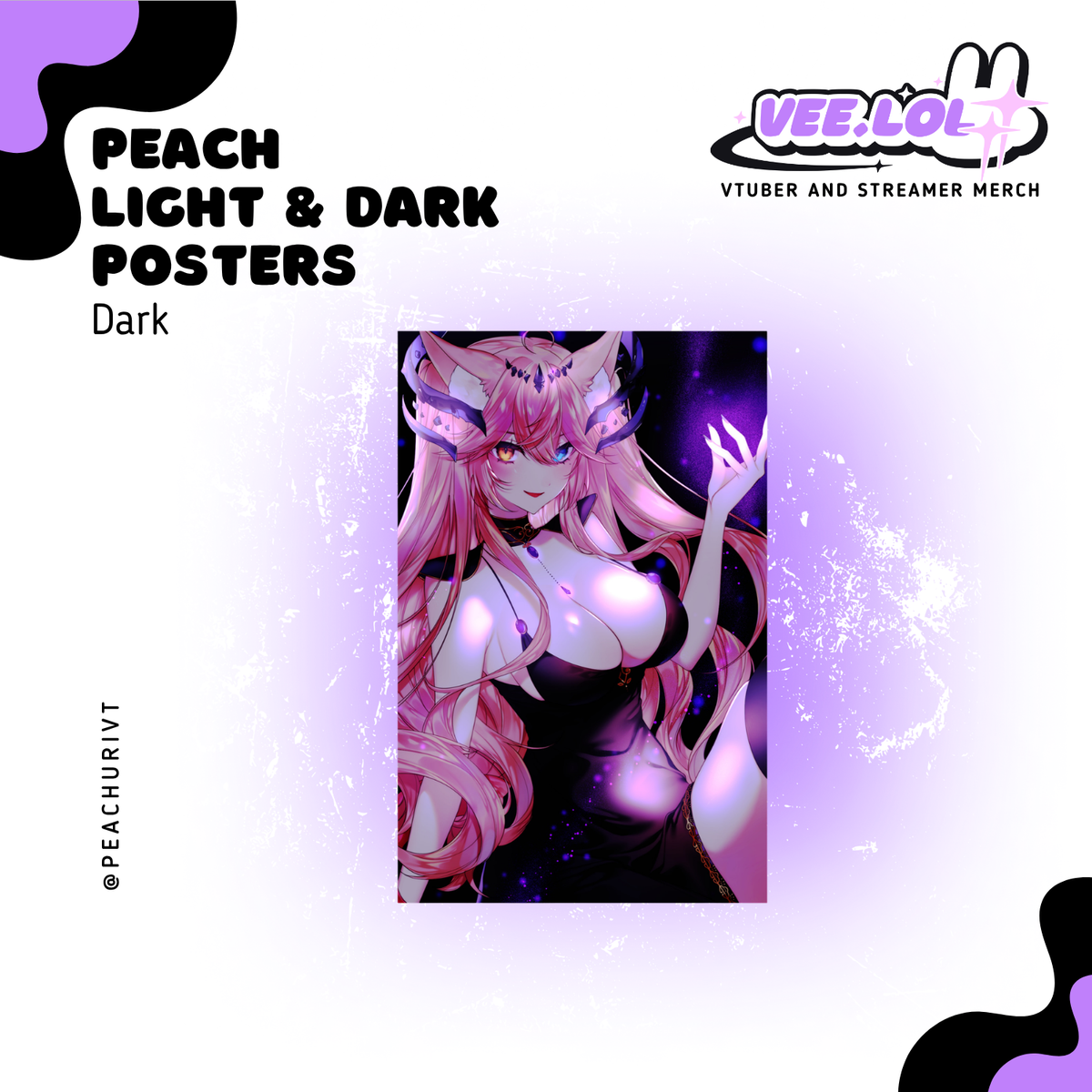 Peachuri Dark Print