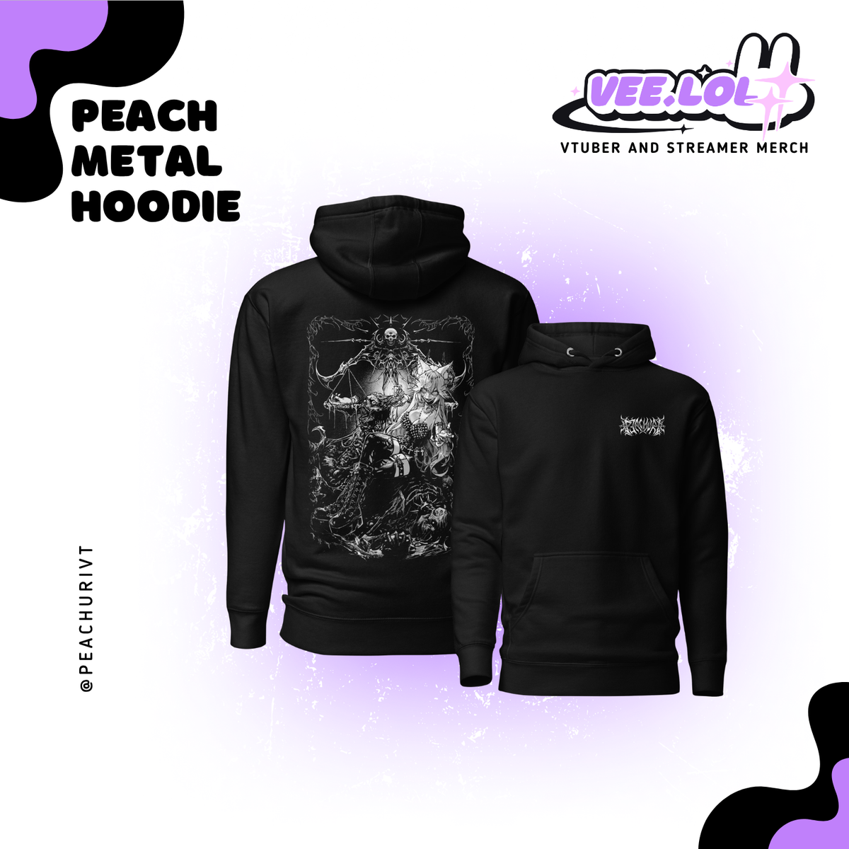 Peach Metal Unisex Hoodie