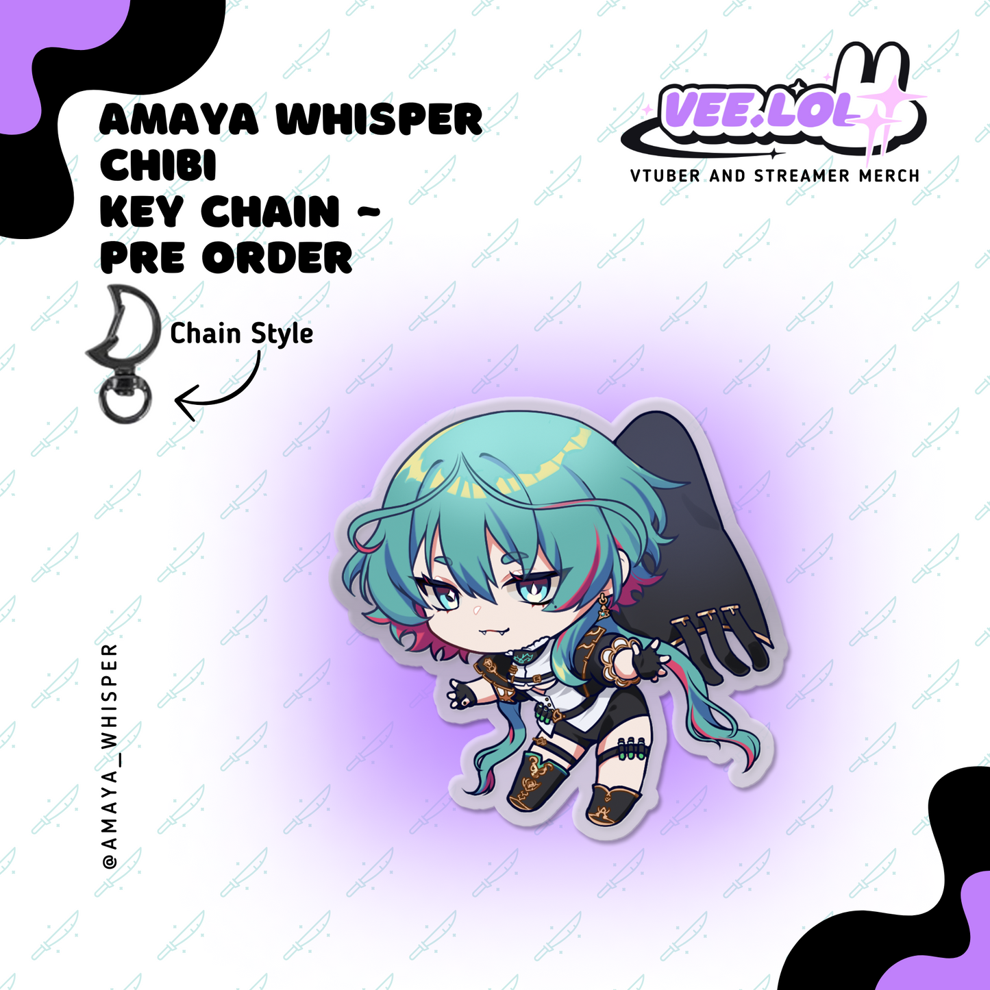 Amaya Whisper Chibi Key Chain ~ Pre Order