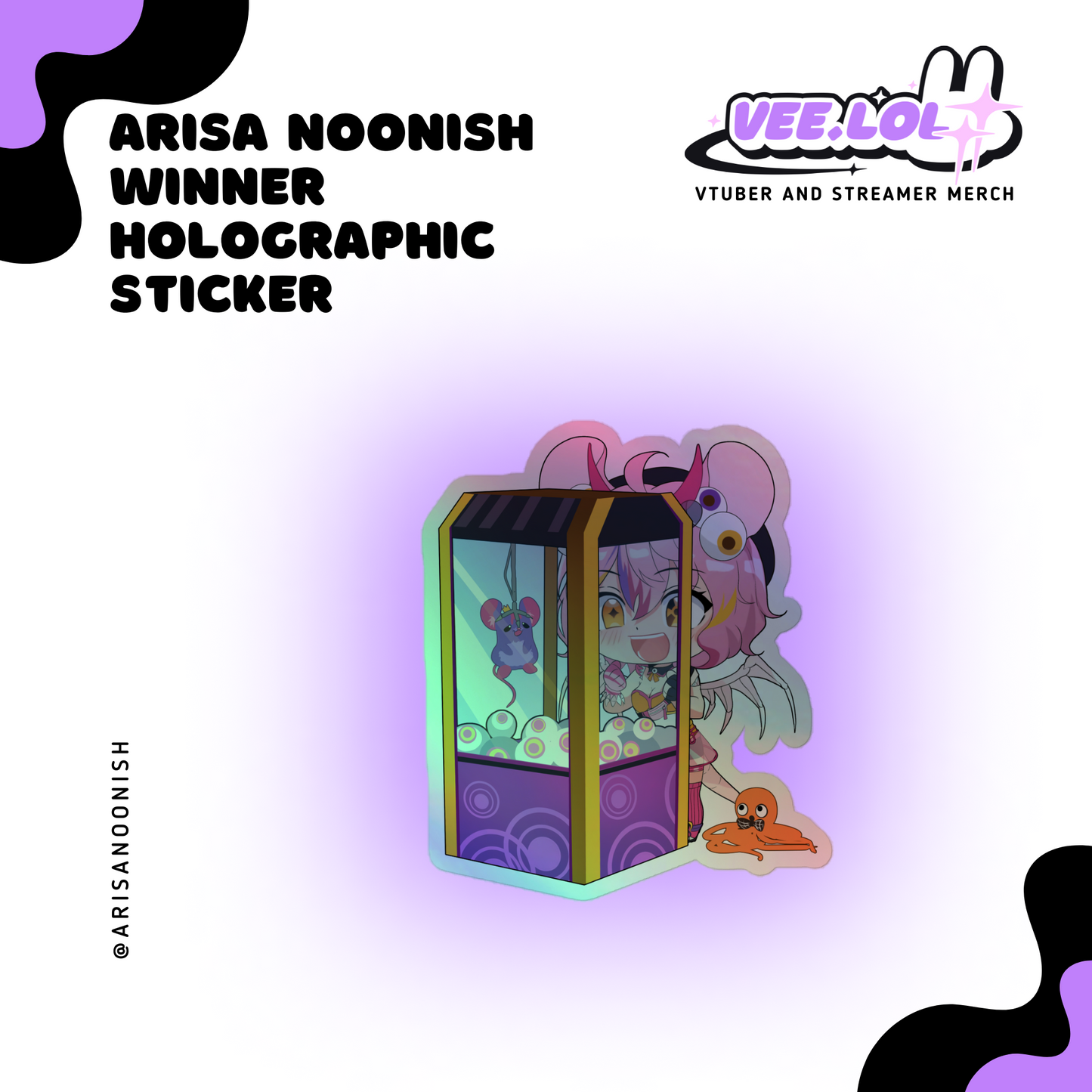 Arisa Noonish Winner Holographic Sticker