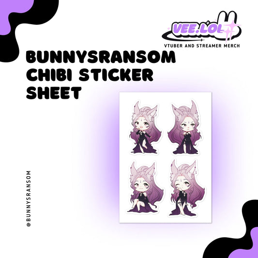 Bunnysransom Chibi Sticker Sheet