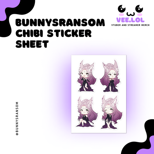 Bunnysransom Chibi Sticker Sheet