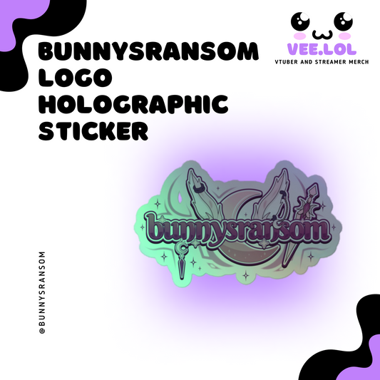 Bunnysransom Logo Holographic Sticker