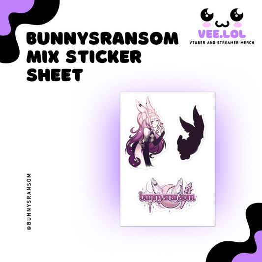 Bunnysransom Mix Sticker sheet