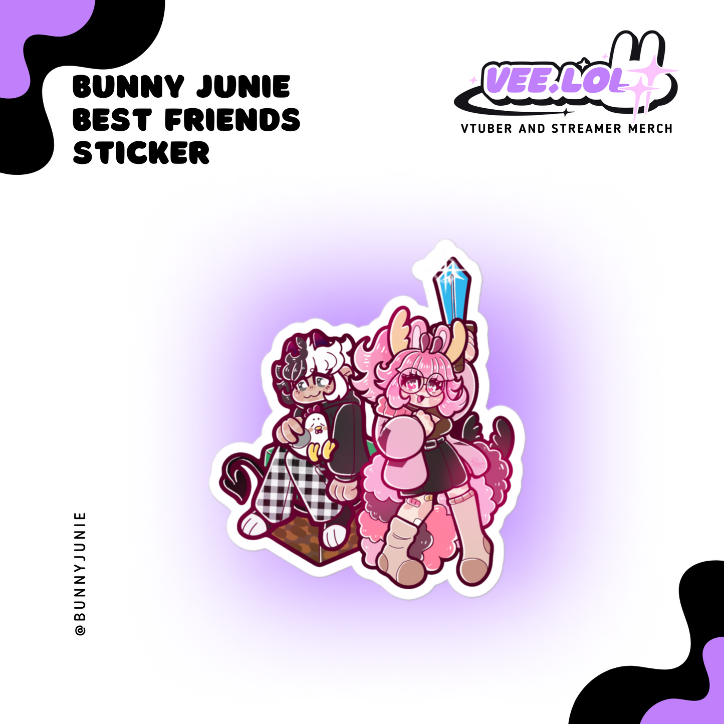 Bunny Junie Best Friends Sticker