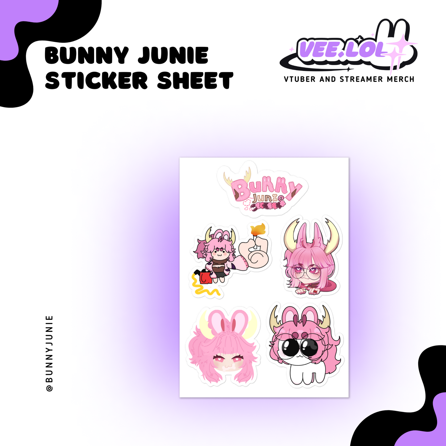 Bunny Junie Sticker sheet