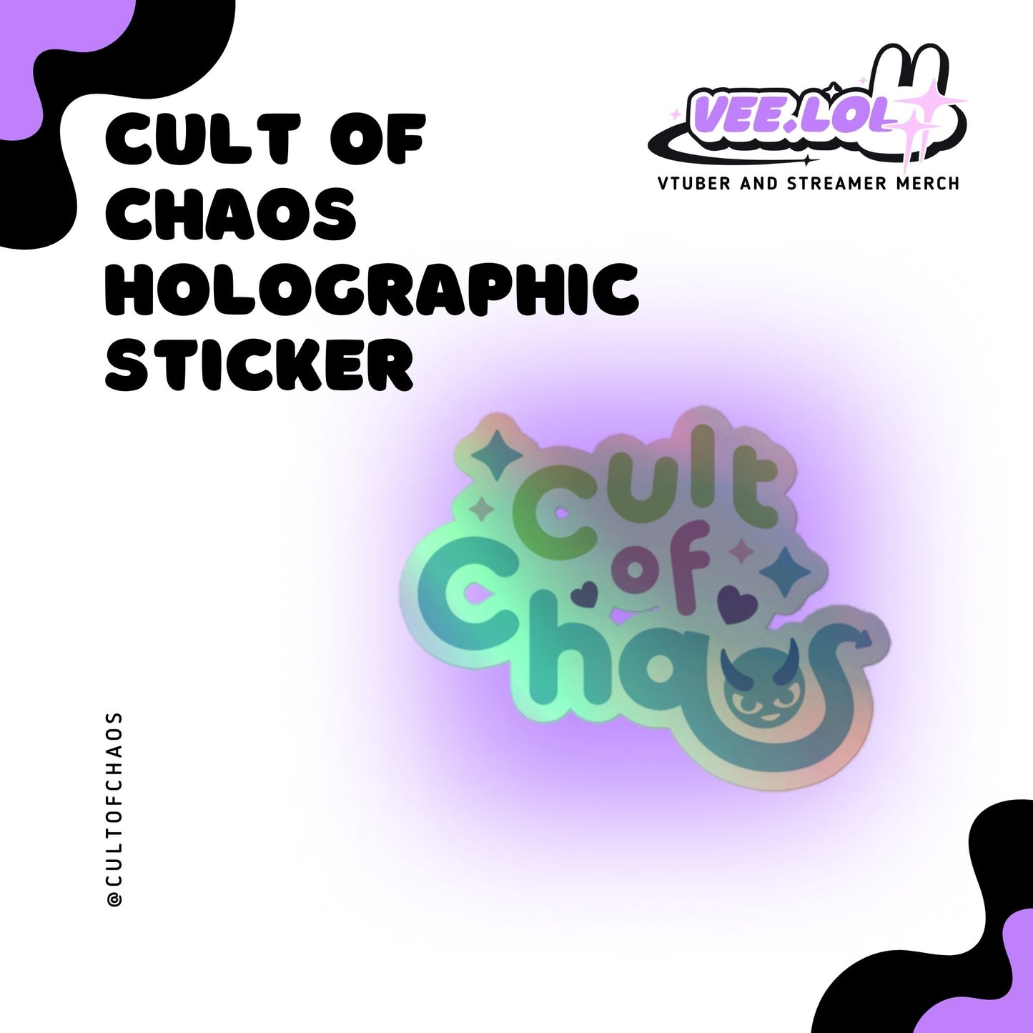 Cult Of Chaos Holographic Sticker