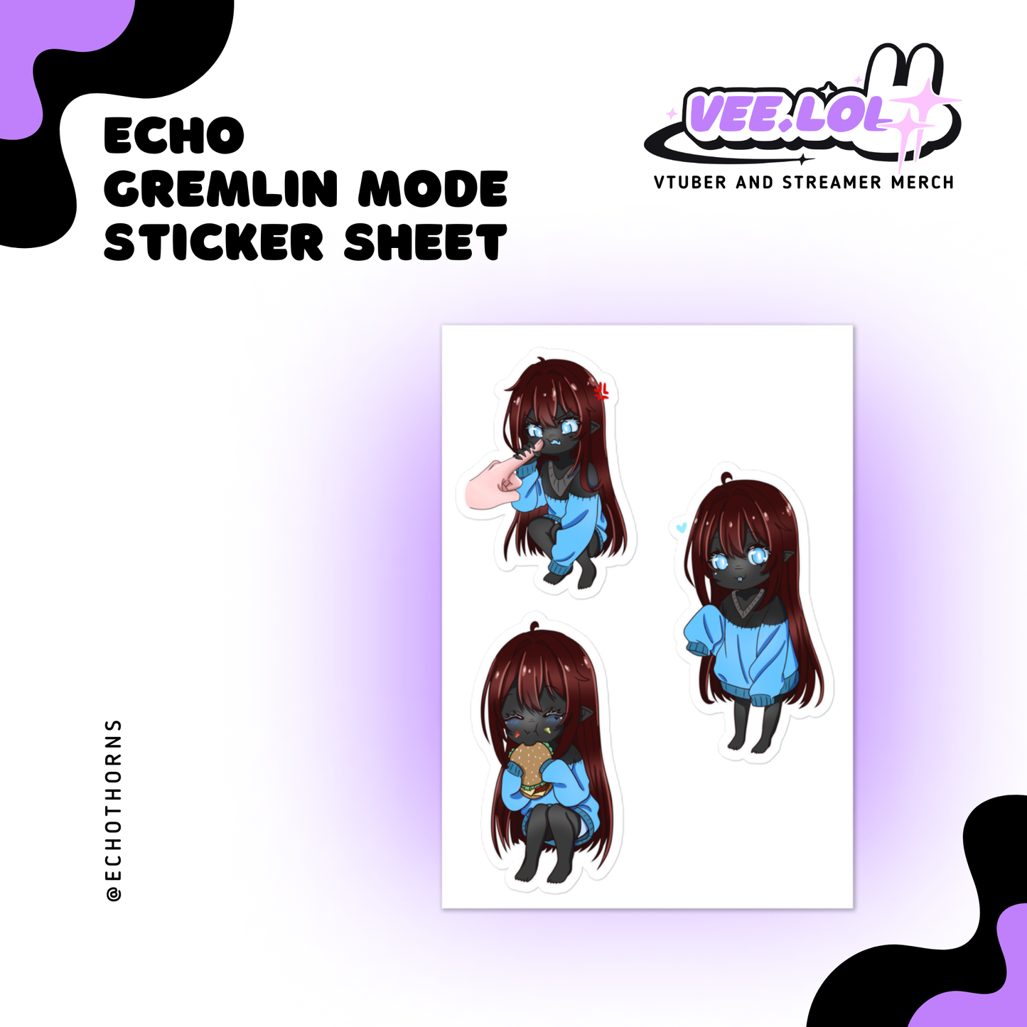 Echo Gremlin Mode Sticker Sheet