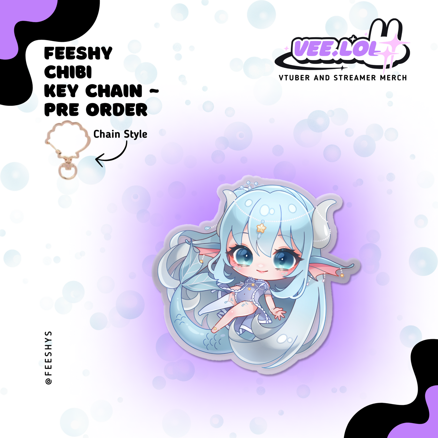 Feeshy Chibi Key Chain ~ Pre Order