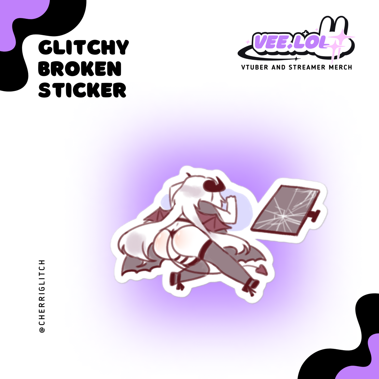 Glitchy Broken Sticker