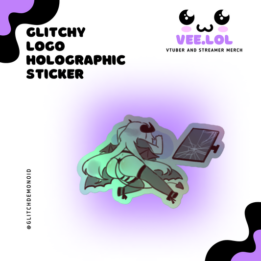 Glitchy Broken Holographic Sticker