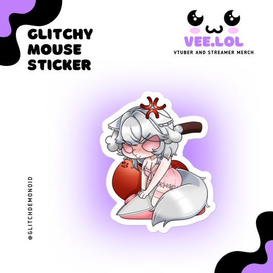 Glitchy Mouse Sticker