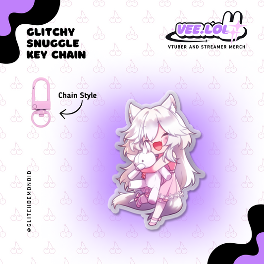 Glitchy Snuggle Key Chain