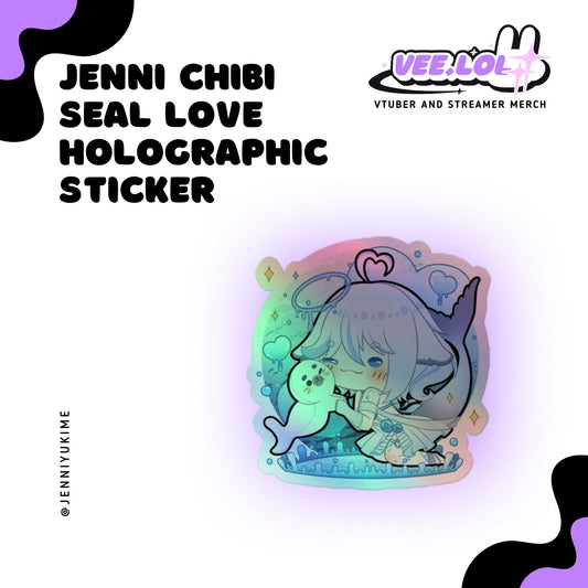 Jenni Chibi Seal Love Holographic Sticker