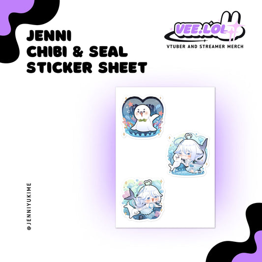 Jenni Chibi & Seal Sticker Sheet