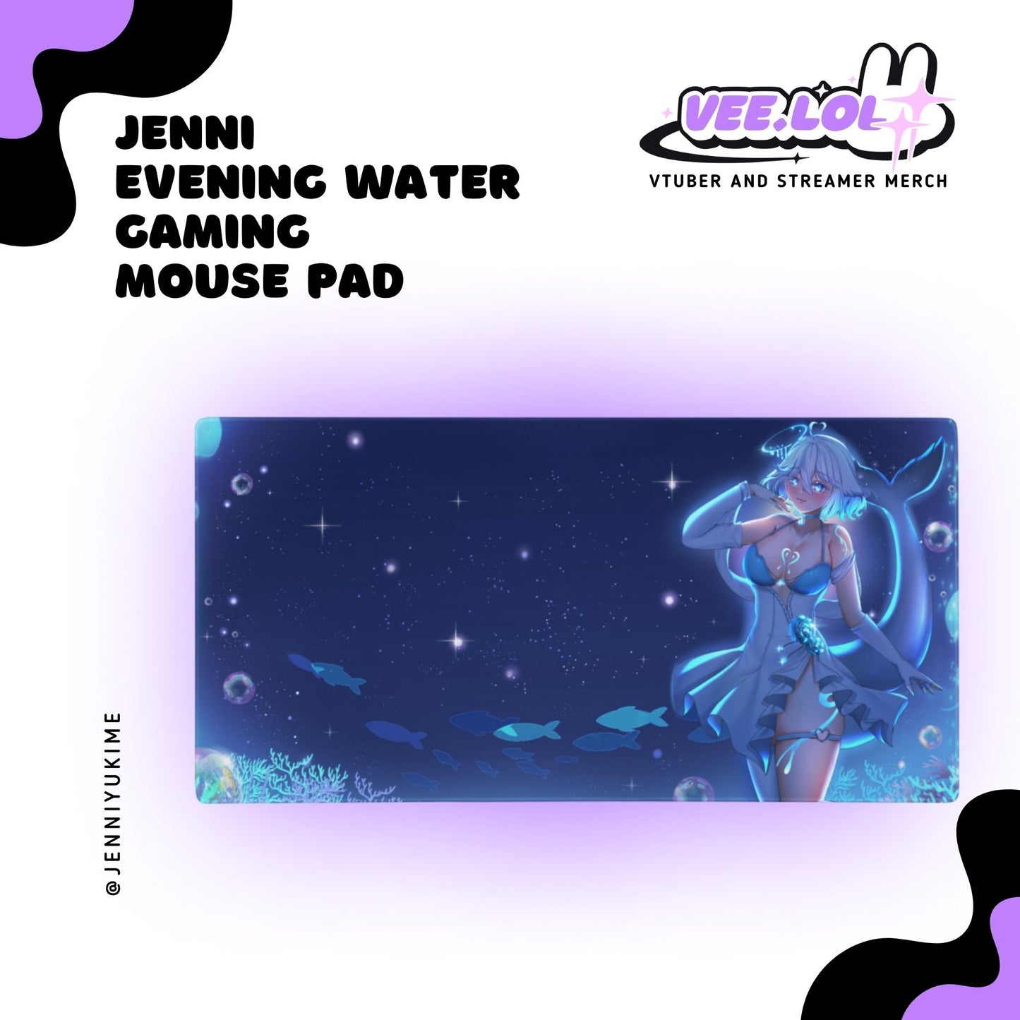 Jenni Evening Water Gaming Mouse Pad