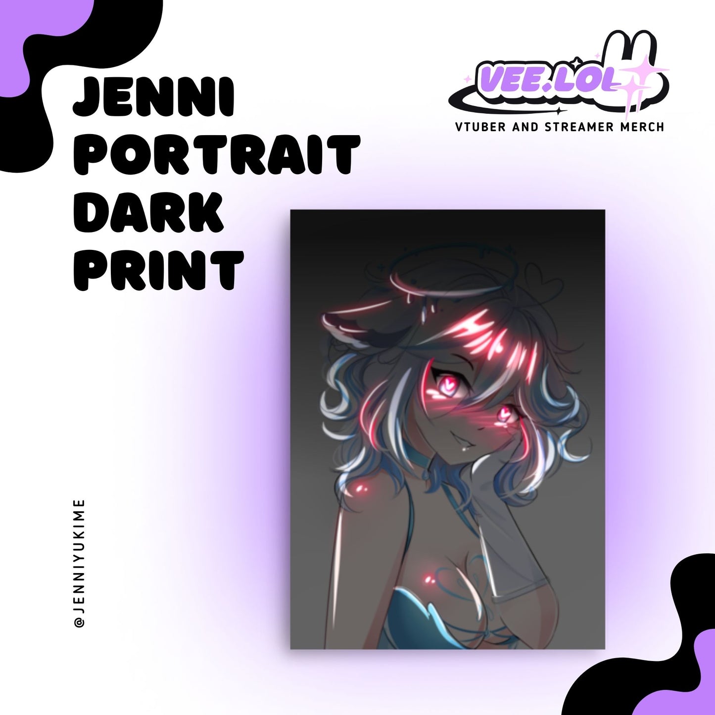 Jenni Portrait Dark Print