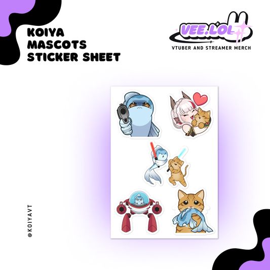 Koiya Mascots Sticker Sheet