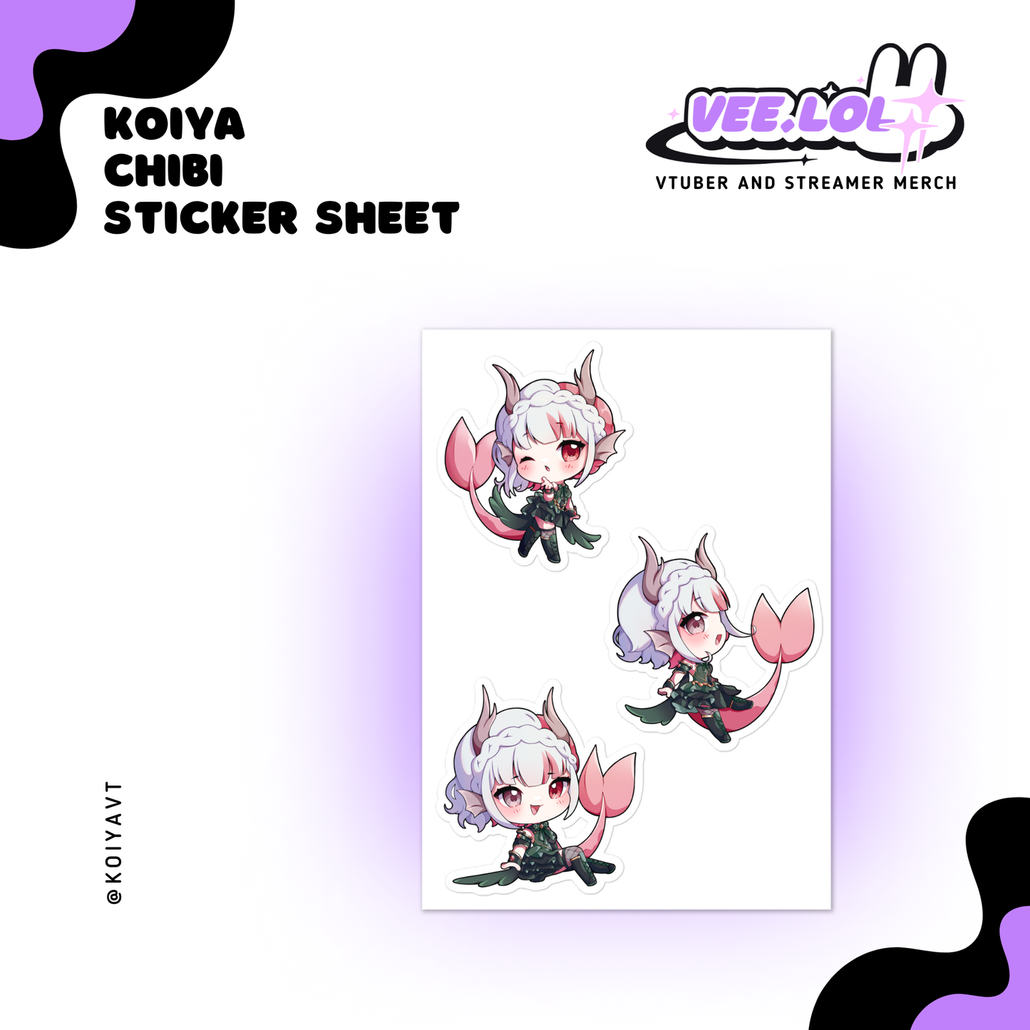 Koiya Chibi Sticker Sheet