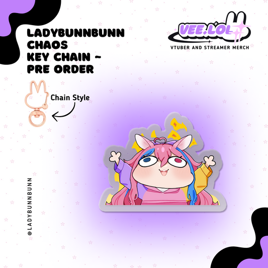 LadyBunnBunn Chaos Key Chain ~ Pre Order