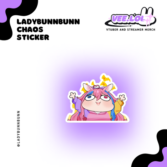 LadyBunnBunn Chaos Sticker