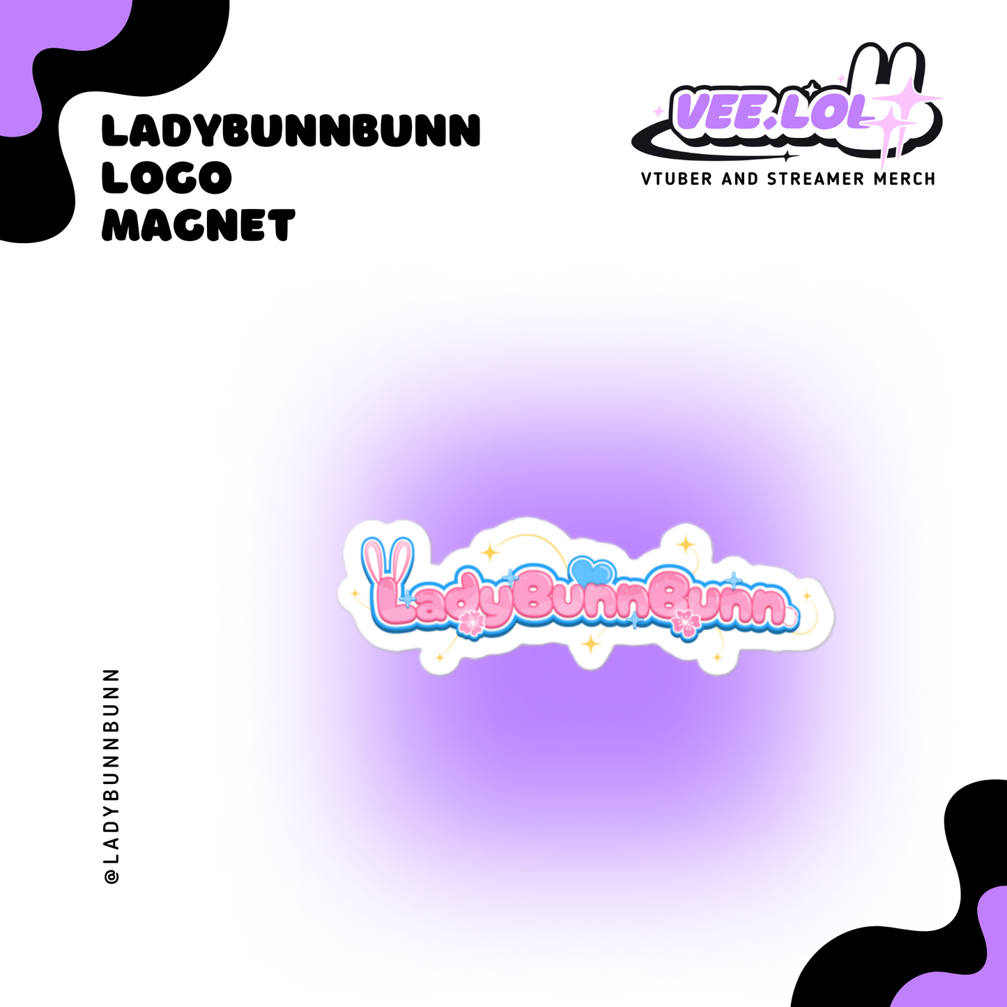 LadyBunnBunn Logo Magnet