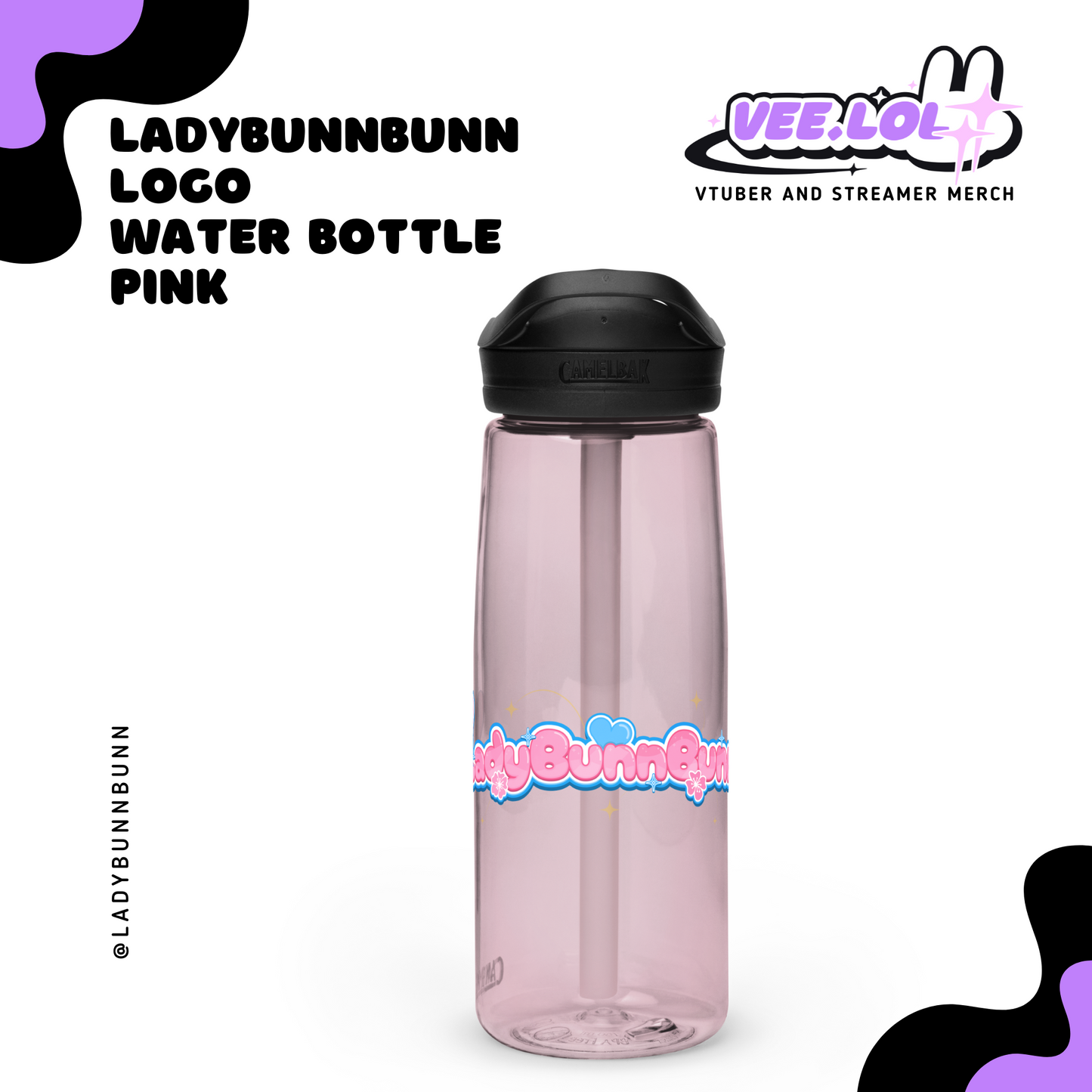 LadyBunnBunn Logo Water Bottle