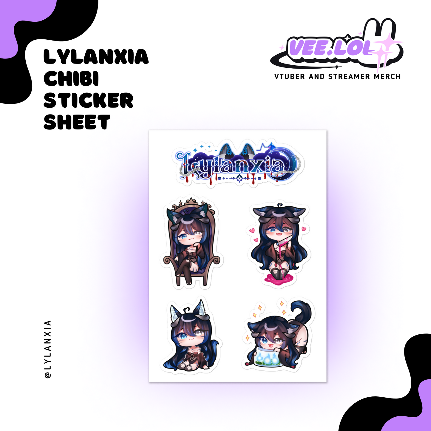 Lylanxia Chibi Sticker Sheet