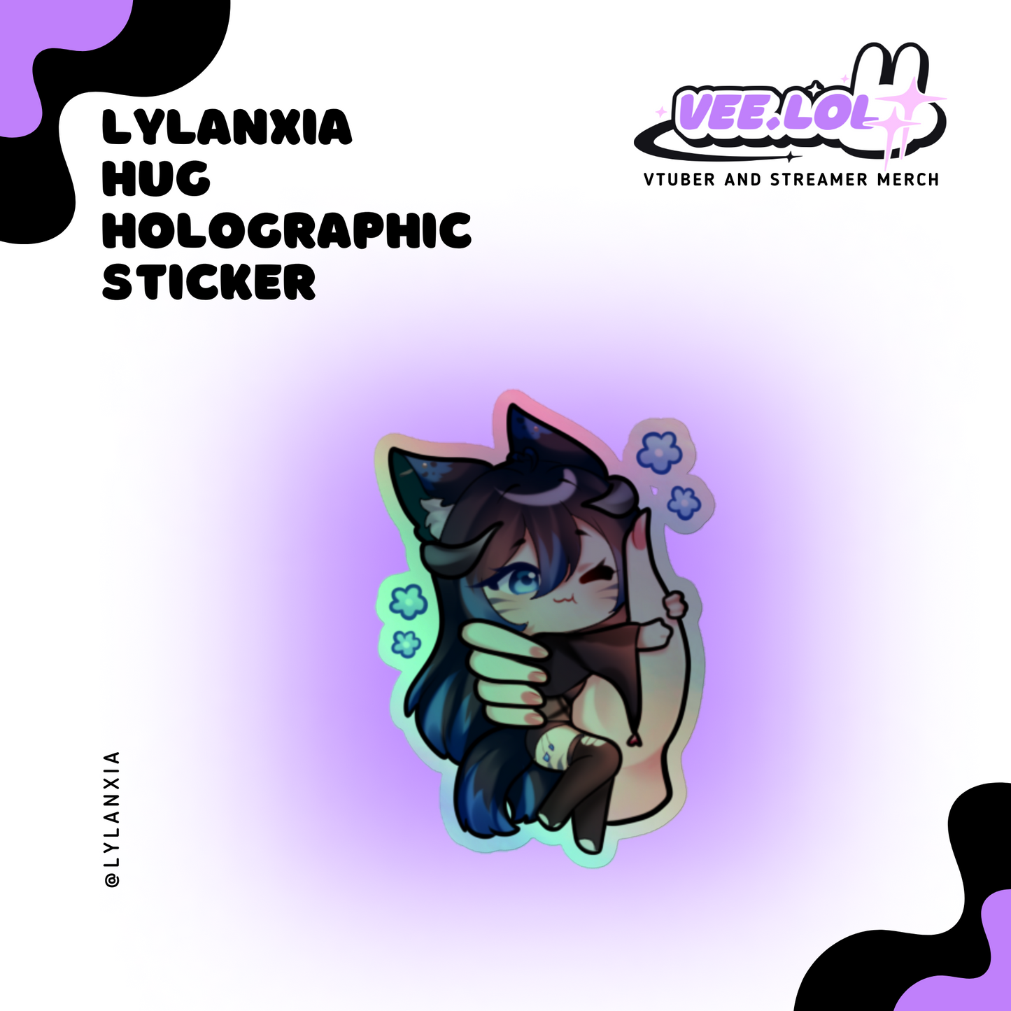 Lylanxia Hug Holographic Sticker