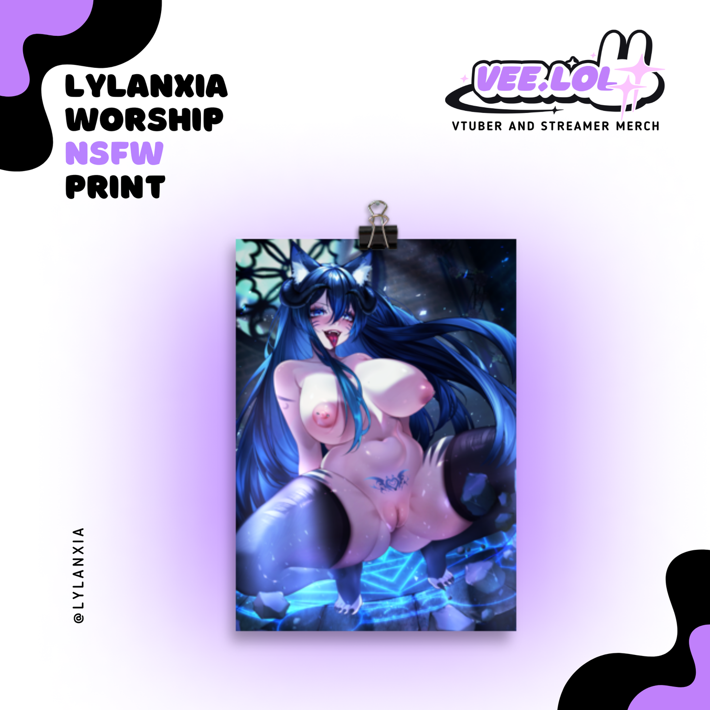 Lylanxia Worship NSFW Print