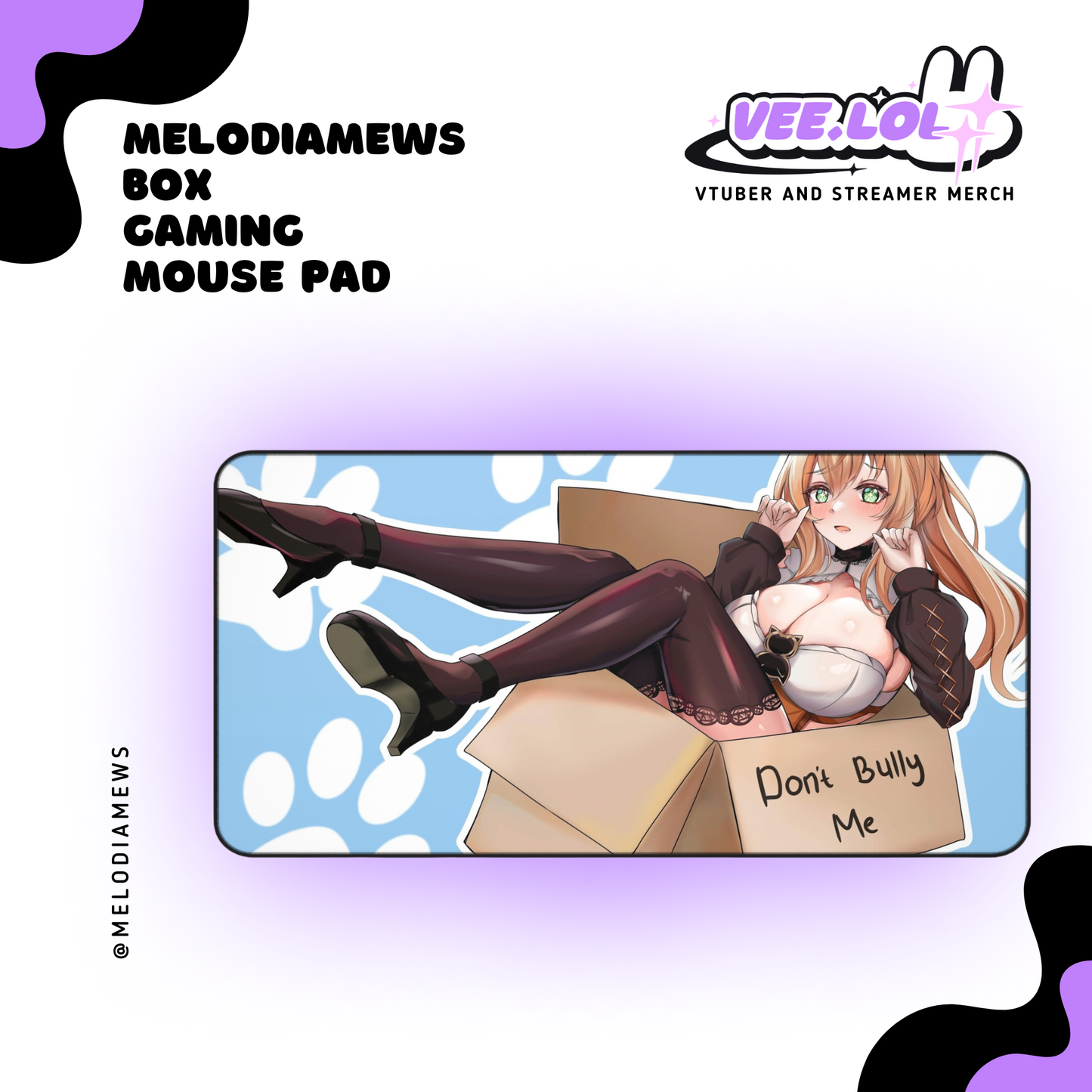 MelodiaMews Box Gaming Mouse Pad