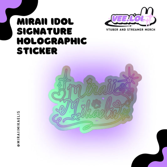 Miraii Idol Signature Holographic Sticker