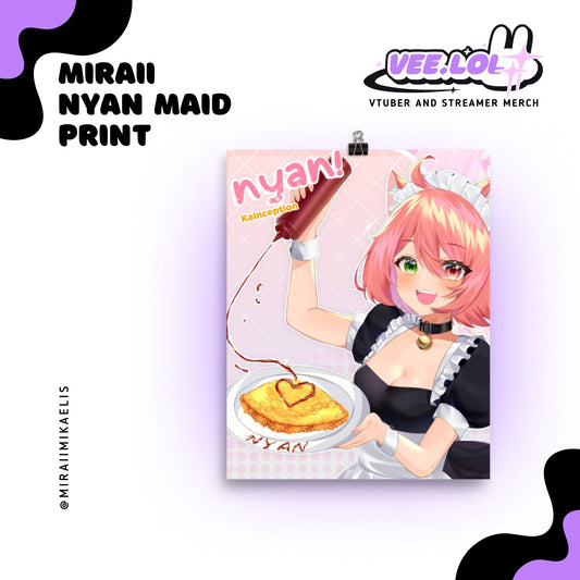 Miraii Signed Nyan Maid Print