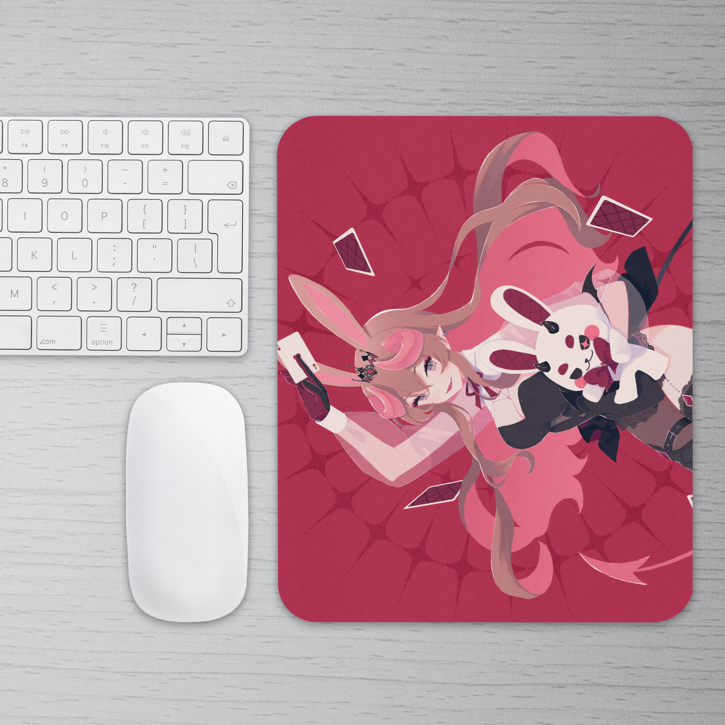 Miss Rabbit Ace Mouse Pad