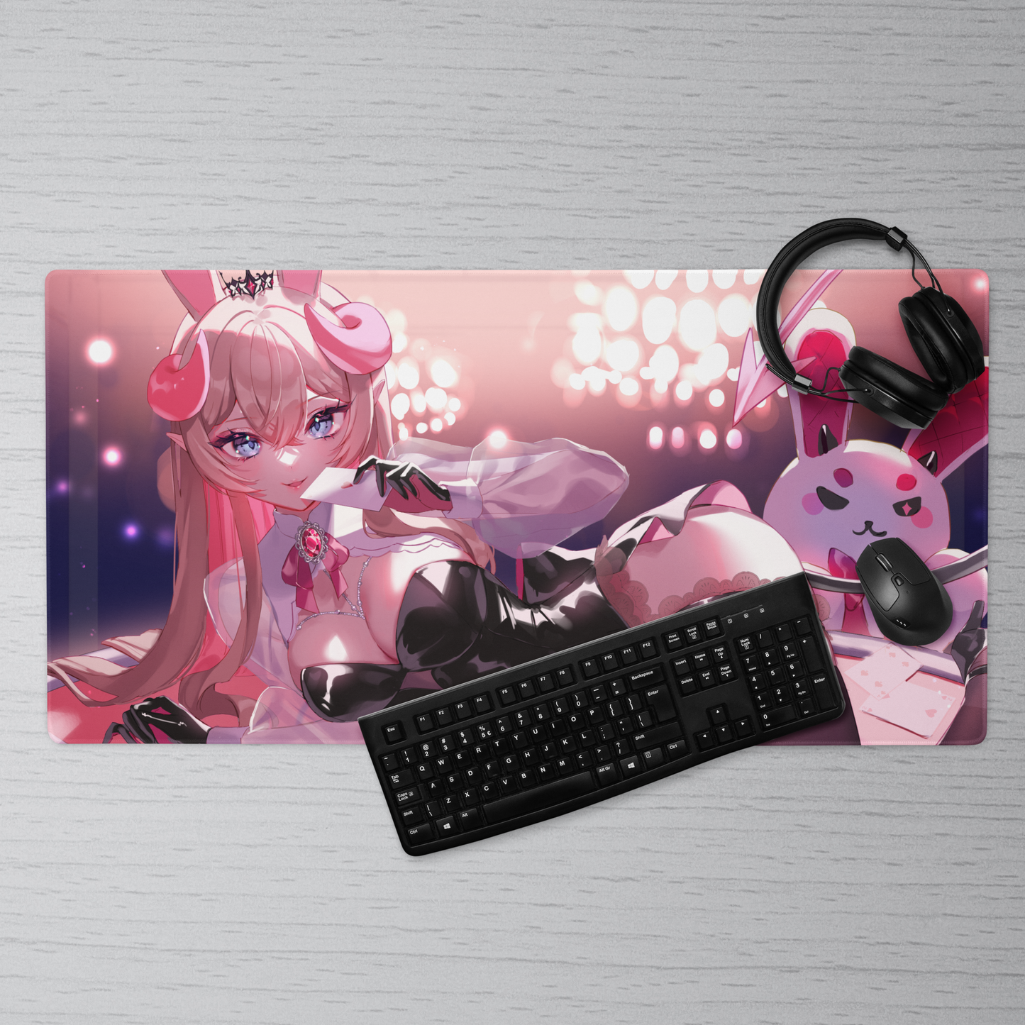 Miss Rabbit Bank Roll Gaming Mouse Pad