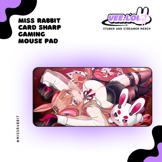 Miss Rabbit Card Sharp Gaming Mouse Pad