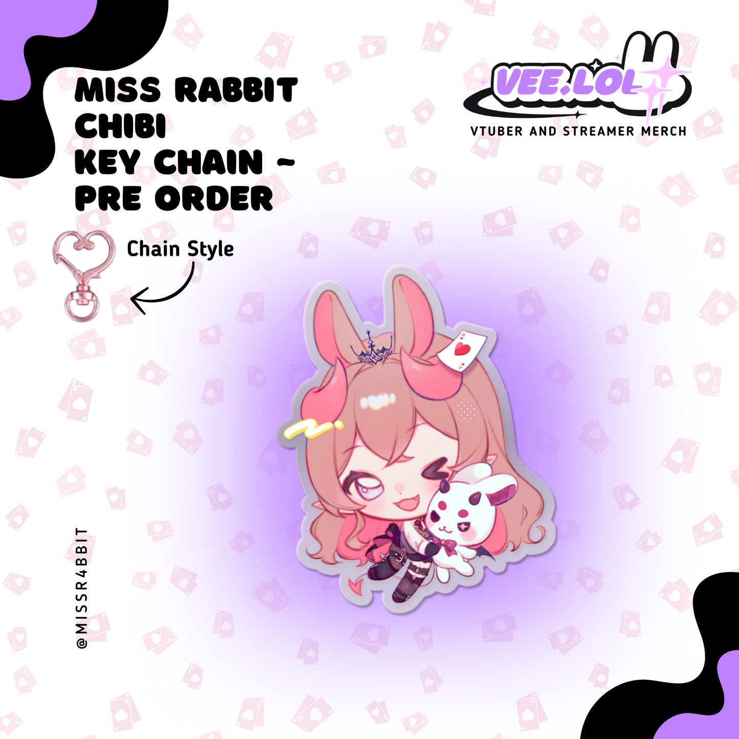 Miss Rabbit Chibi Key Chain ~ Pre Order