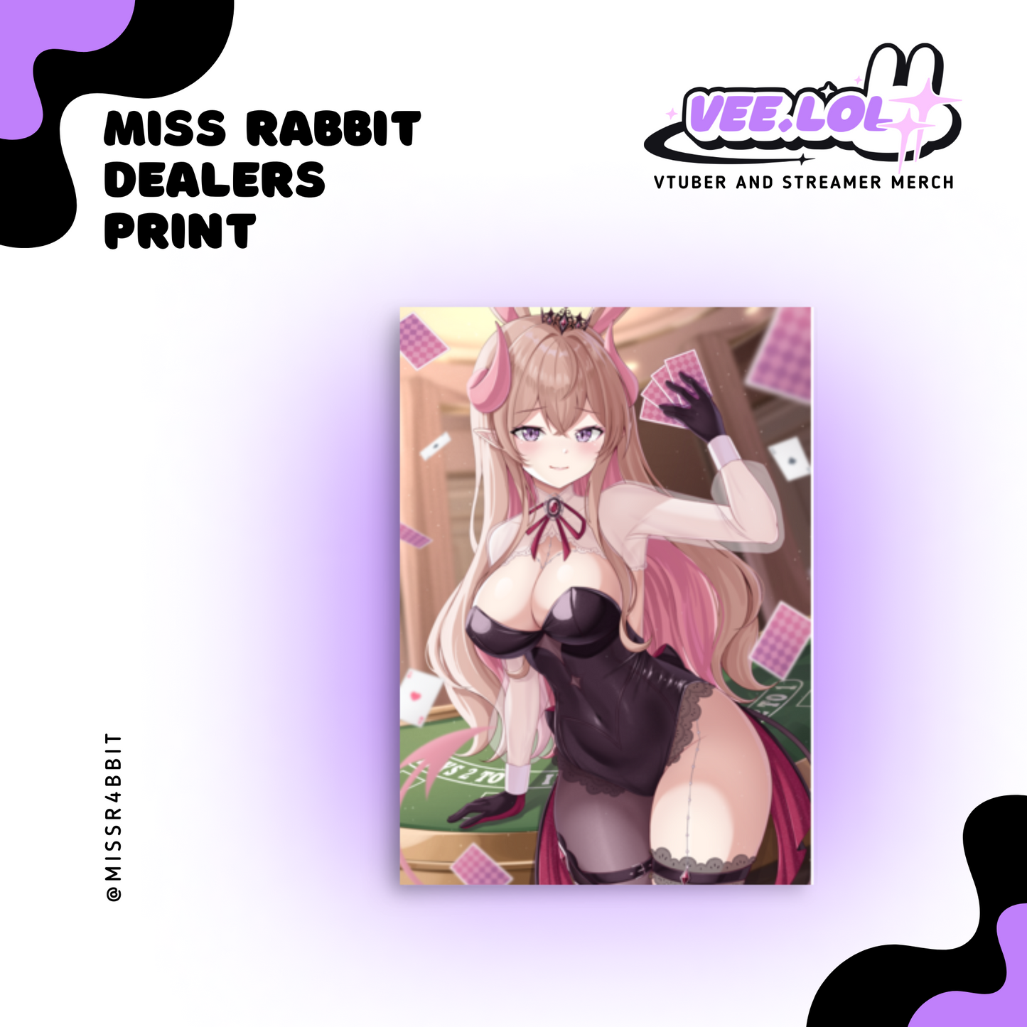 Miss Rabbit Dealers Print